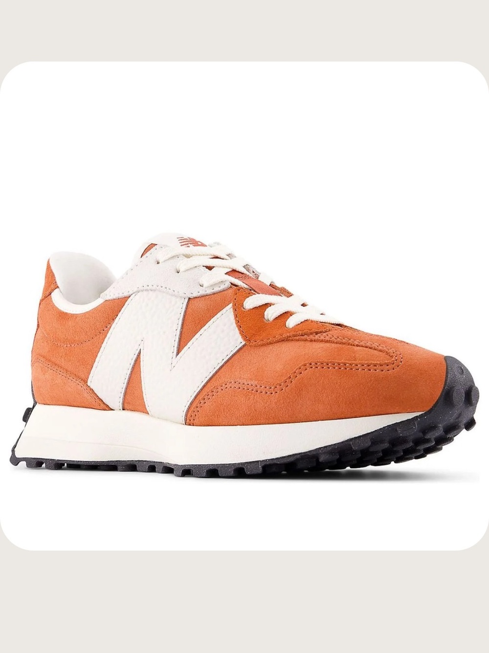 New Balance 327 Orange Suede Sneaker NEW